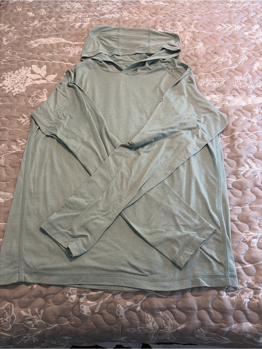 Vineyard Vines Light Sage Green Hooded Long-Sleeve Top